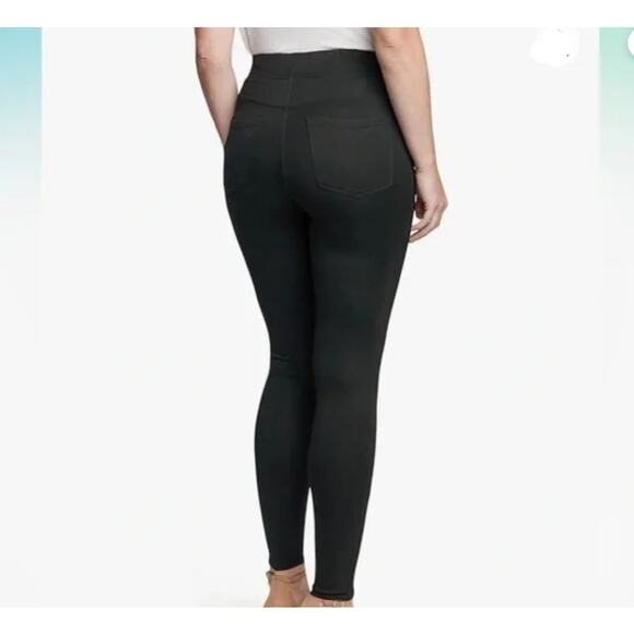 Seven7 Black Pull on Legging Ponte 4 Way Stretch Pants Scallop Hem, Sz S - Picture 1 of 8